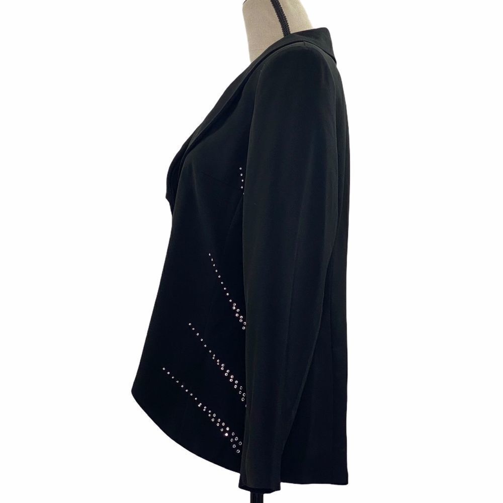 STUDIO B Asymmetrical Sequined Button Jacket 12 - Picture 2 of 11